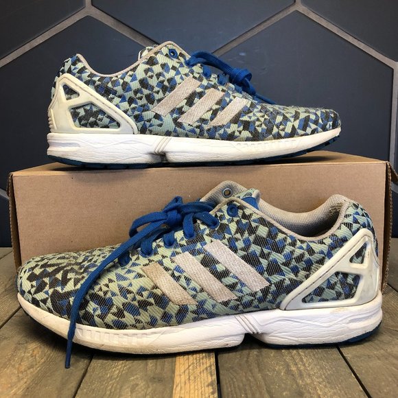 adidas zx flux blue and green